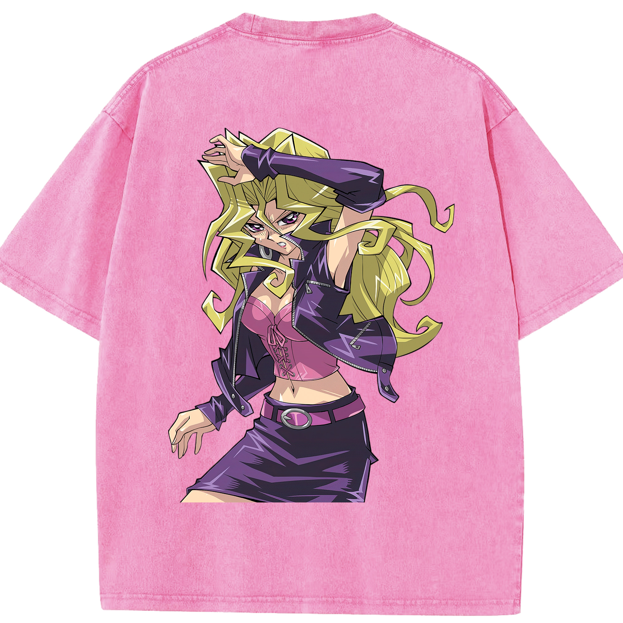 （画像用） 遊☆戯☆王 Yu-Gi-Oh! 綿100% ヴィンテージ風 半袖Tシャツ（背面プリント）
